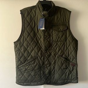 Chaqueta sin mangas acolchada repelente al agua verde oliva de Polo Ralph Lauren